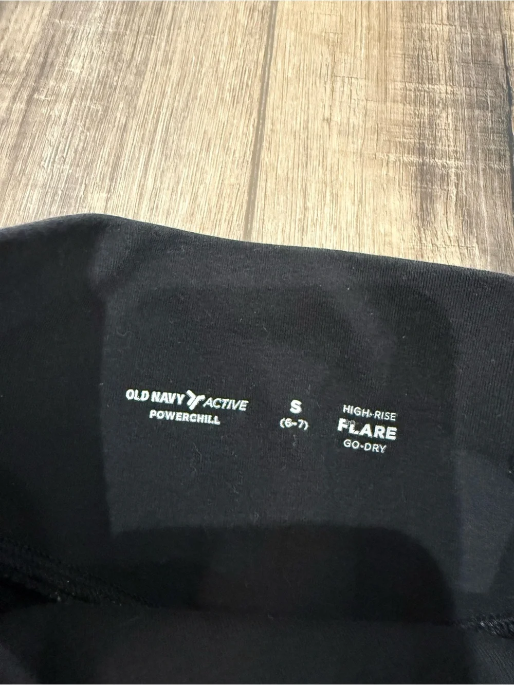 Old Navy Active PowerChill Girls High-Rise Flare Leggings Black Size S 6-7